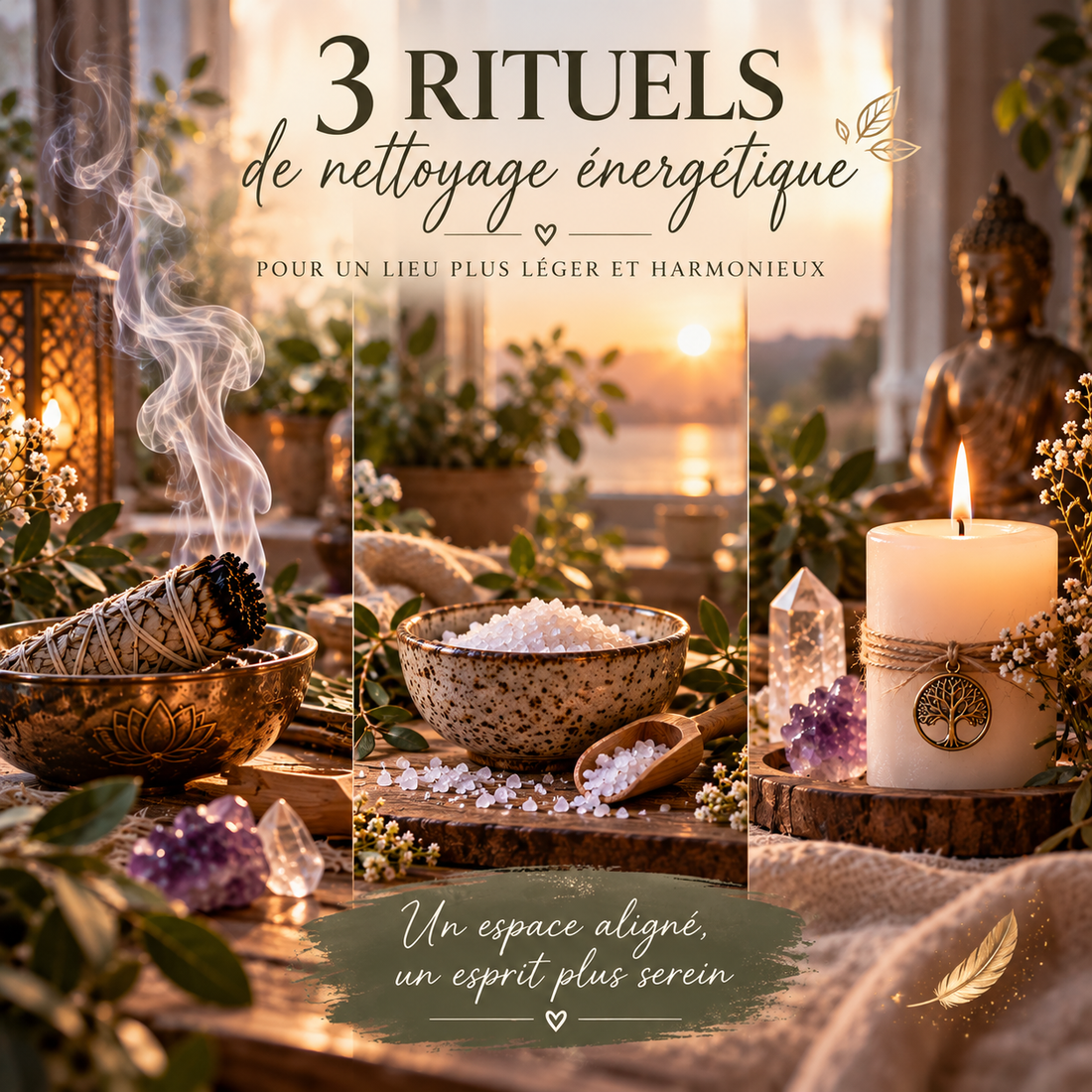 3 rituels de nettoyage energétique