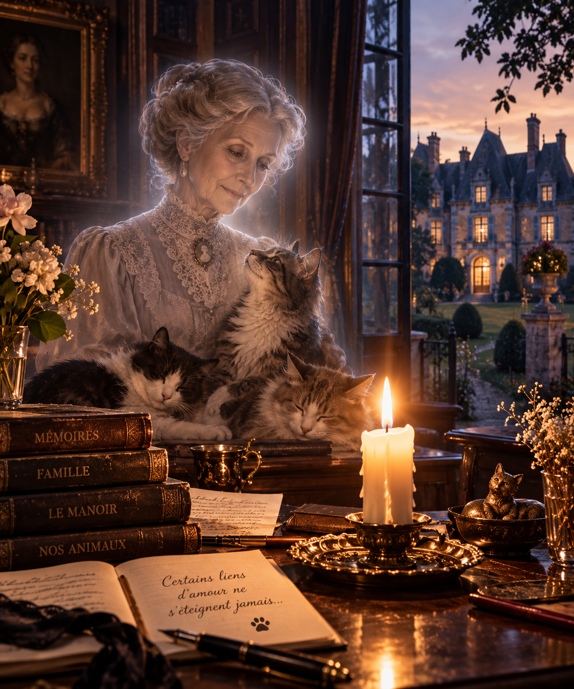 Eugenie et ses chats séance avec une medium