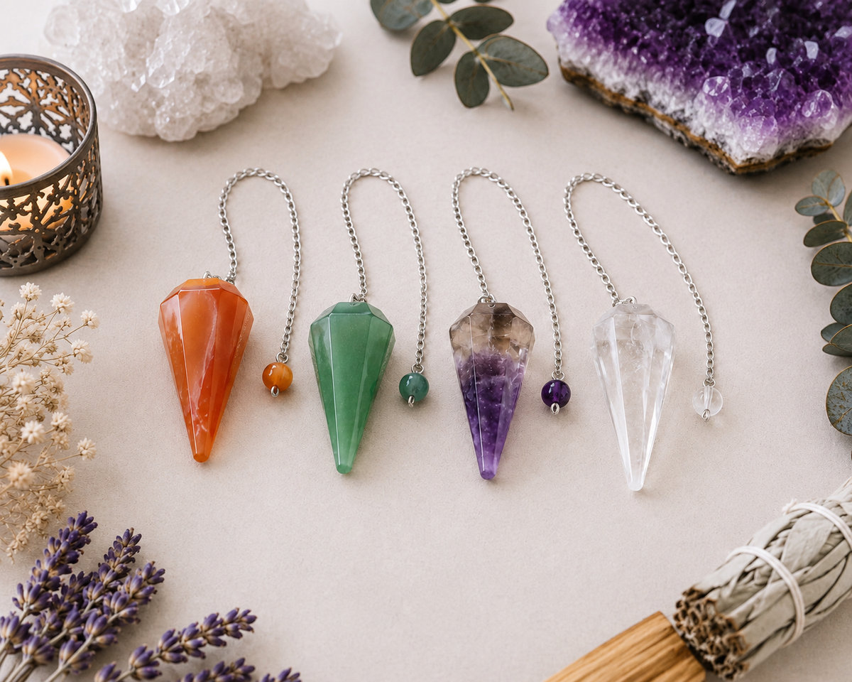 Pendule divinatoire aventurine vert