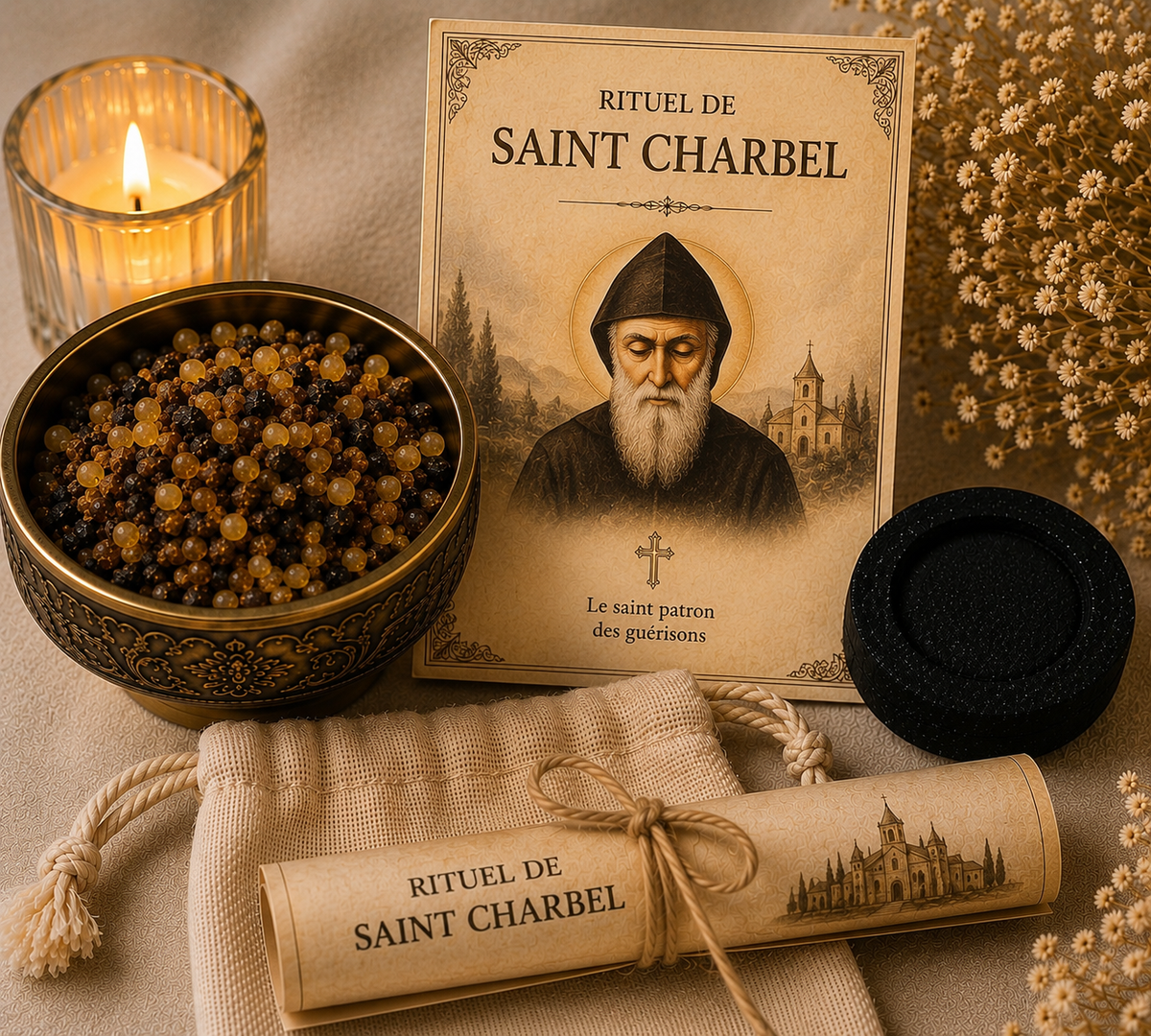 Coffret Rituel de guérison et réconfort – Saint Charbel