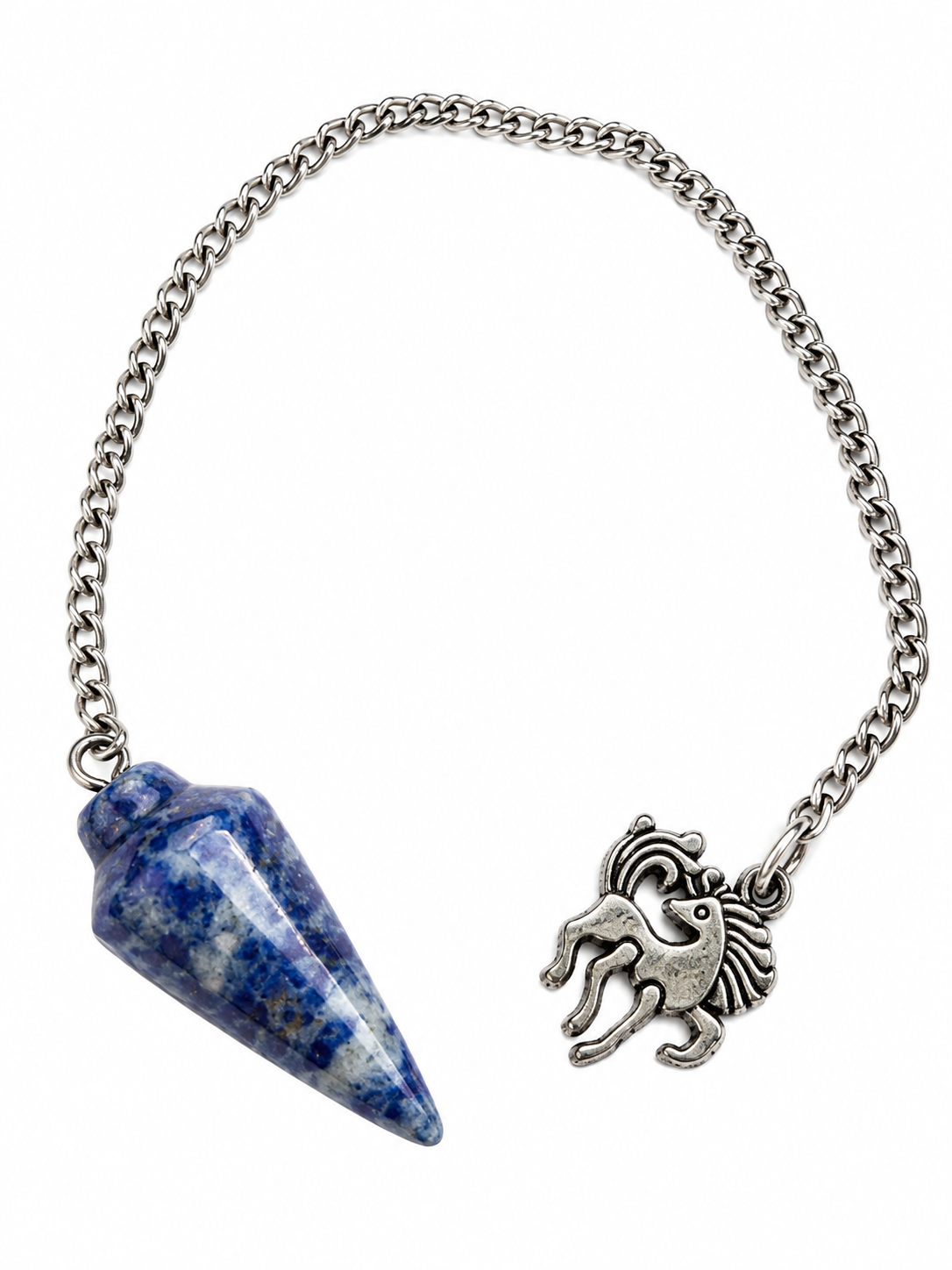 Pendule divinatoire en Lapis-Lazuli – Cheval porte-bonheur