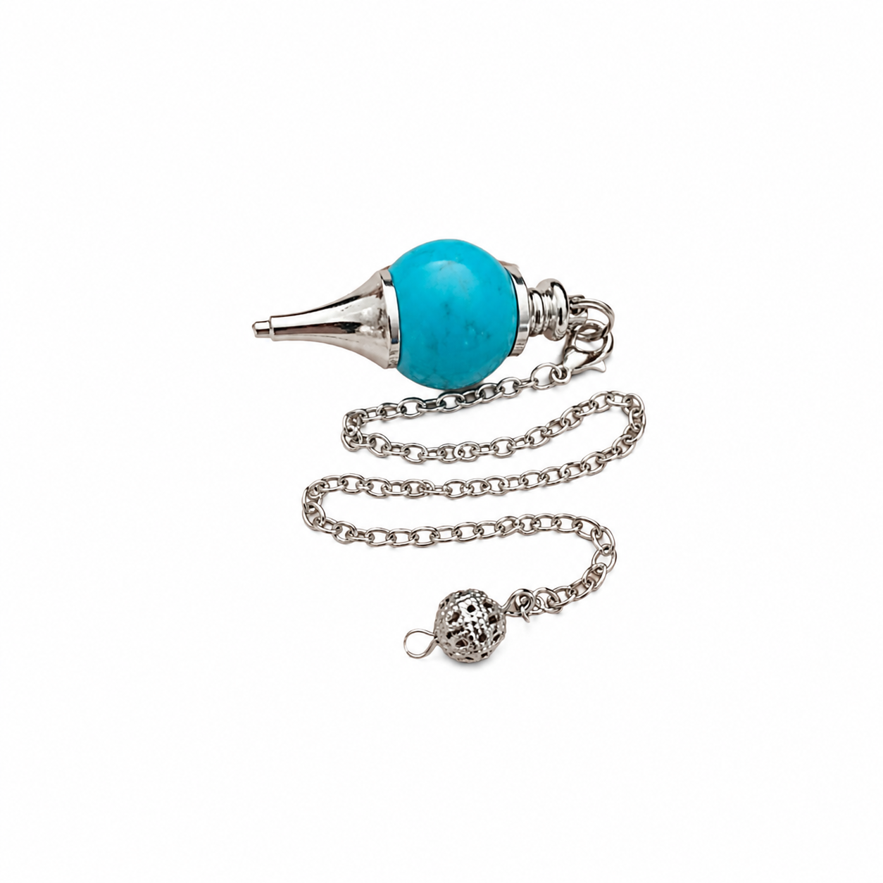 Pendule rond turquoise