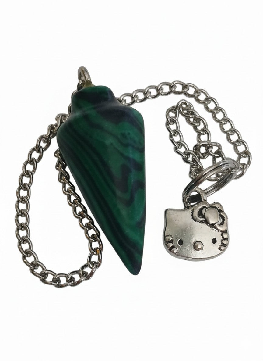 Pendule polygone malachite